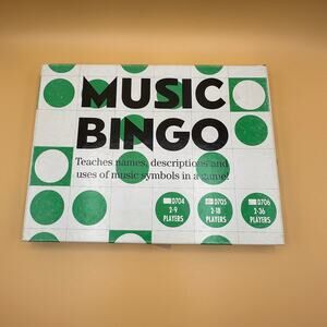 Vintage Music Bingo 2-18 players Teach Music in Game Form 1967